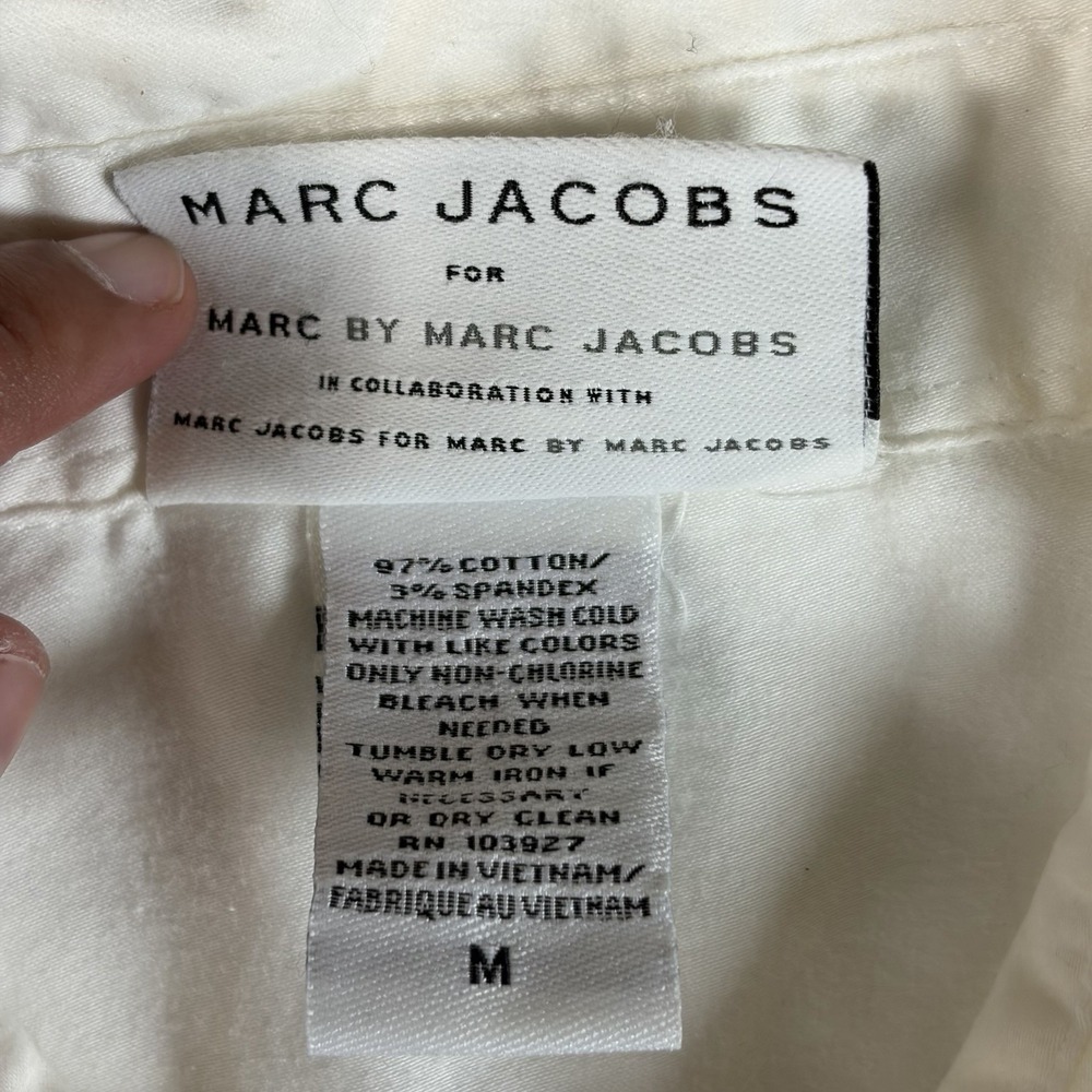 Jacob's By Marc Jacobs Women's button-up shirt White Size Medium Casual - Picture 4 of 9